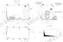 Котел уголь дрова КВр 1.1 чертеж